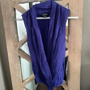 Bebe bodysuits purple and white